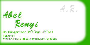 abel renyi business card